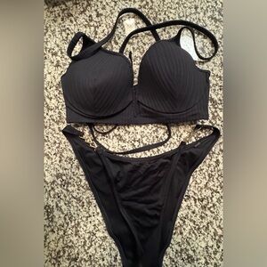 Victoria's Secret Black Swimwear Tag Detail